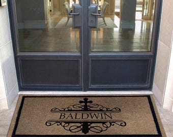 Custom Door Mat – Personalized Infinity Mat™, All-Weather Non-Slip, Durable & Fade-Resistant, Made in USA