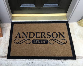 Custom Door Mat – Personalized Infinity Mat™, All-Weather Non-Slip, Durable & Fade-Resistant, Made in USA