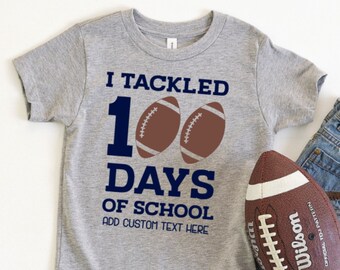100th Day of School Shirt, 100th Day of School Football Shirt, Boys 100th Day of School Shirt, 100 Days of School Shirt, 100th Day of School