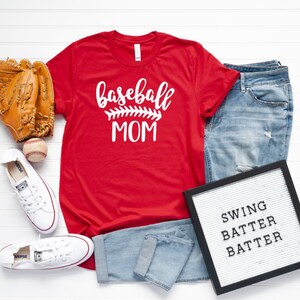 Baseball Mom TShirts, Baseball Mom Shirts, Baseball Mom Gifts, Baseball Shirts, Baseball TShirts