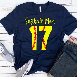 Softball Mom Shirts, Softball Number Shirt, Softball Mom, Personalized Softball Mom Shirt, Softball Mom TShirt, Plus Size Softball Mom Shirt