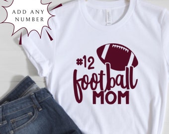 Football Mom Shirt, Football Shirt, Football Mom TShirt, Custom Football Shirt, Personalized Football Shirt, Football Mom Game Day Shirt