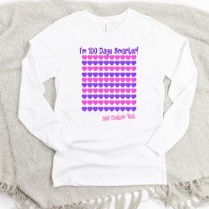 100 Days of School Shirt, Girls 100 Days of School Shirt, Girls 100 Days Smarter Shirt, 100 Days of School Girls, 100 Days of School T-Shirt