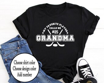 Hockey Grandma, Hockey Grandma Shirt, Hockey Grandma Apparel, Hockey Shirts for Grandma, Custom Hockey Grandma Shirt, Hockey Grandma Gift