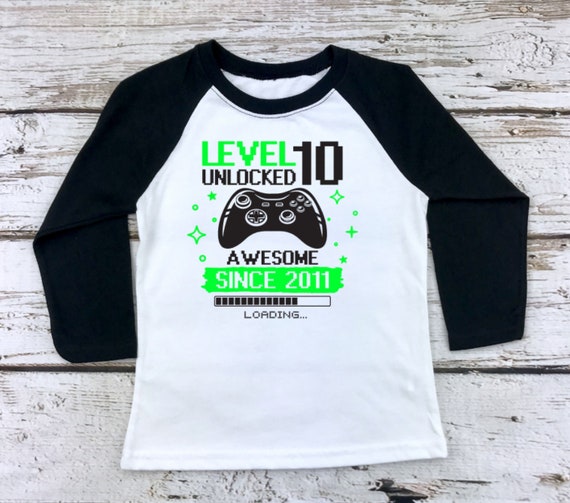 10th Birthday Shirt Level 10 Unlocked Happy Birthday To Me 10th Birthday Shirt Level 10 Unlocked Happy Birthday To Me