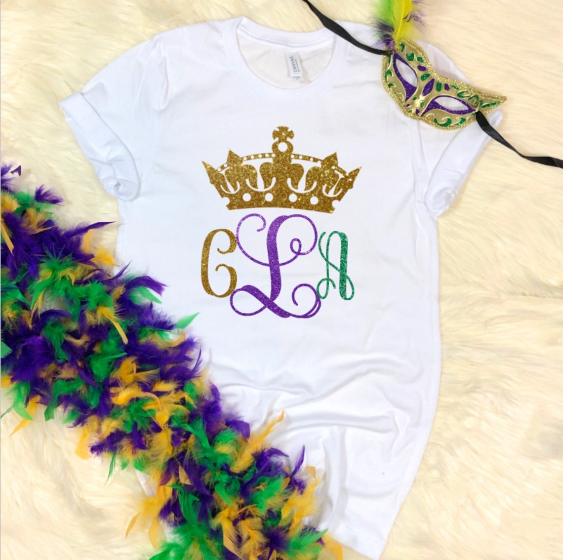 mardi gras monogram shirts