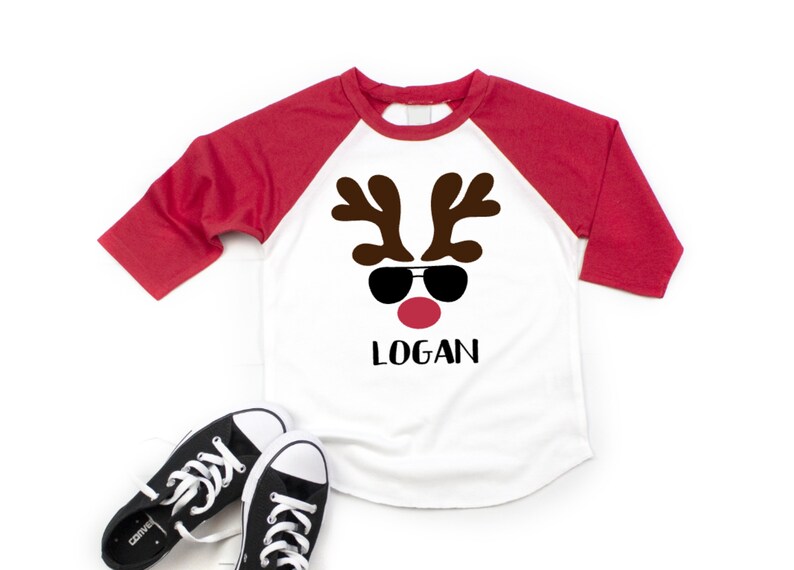 Boys Reindeer Shirt Boys Christmas Shirt Kids Reindeer | Etsy