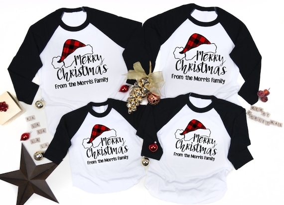 Team Santa Buffalo Plaid Christmas Family Matching Pajamas T-Shirt Team Santa Buffalo Plaid Christmas Family Matching Pajamas T-Shirt