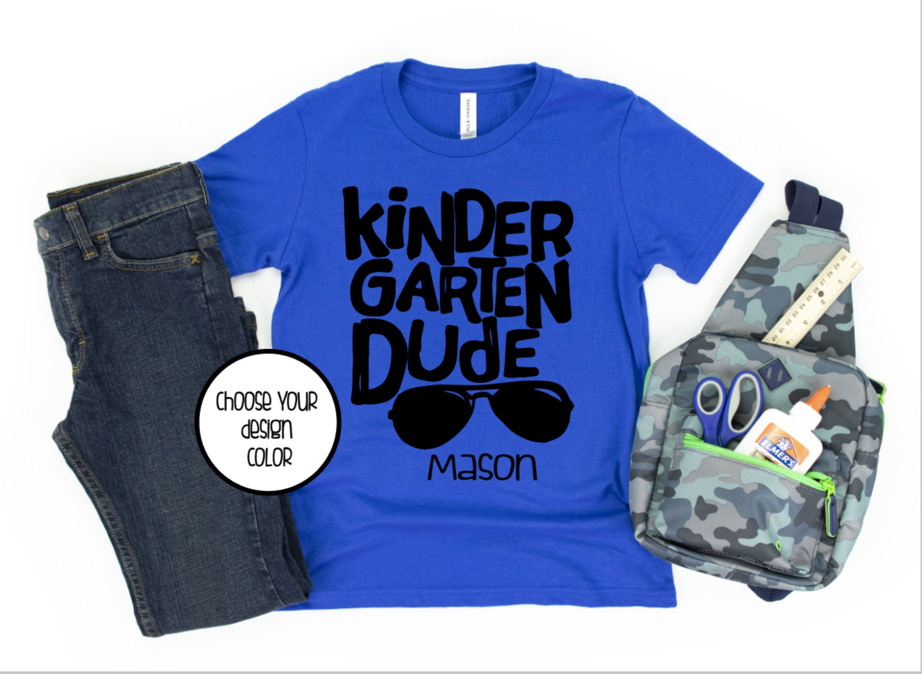 Kindergarten Dude, Boys Kindergarten Shirt, Kindergarten Shirt, Boys Back to School, First Day of Kindergarten, Boys First Day School Shirt