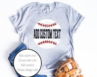 Custom Baseball, Custom Baseball Shirt,  Unisex Baseball Shirt, Custom Baseball Team Shirts, Baseball Mom Shirts, Baseball Team Shirt