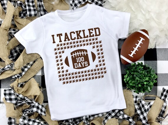 Boys 100 Day Shirt, Football 100 Days Shirt, 100th Day of School Football Shirt, Boys 100th Day of School, 100 Days of School Shirt