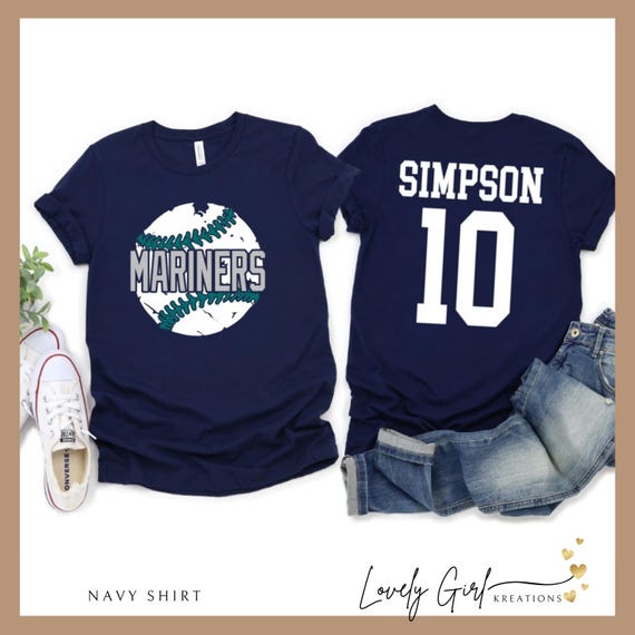 Mariners Custom Baseball Shirt Etsy