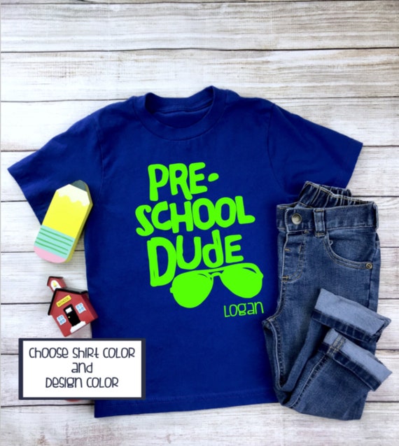 Preschool Dude, Boys Preschool Shirt, Preschool Shirt, Boys Back to School, First Day Preschool, Boys First Day School Shirt, Boys Preschool