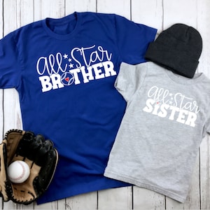 Allstar Baseball Shirt, Allstar Sister Shirt, Allstar Mom Shirt, Baseball Family Shirts, Baseball Shirts for Sister, Baseball Sister Shirt
