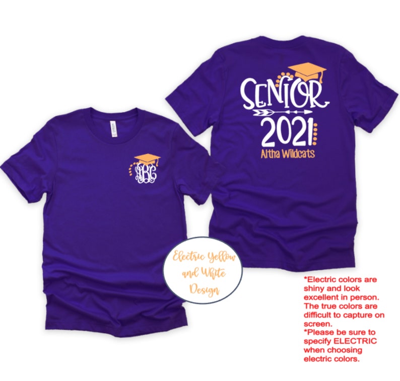 Download Senior 2021 Shirt Senior Monogram Shirt Graduation Shirt | Etsy