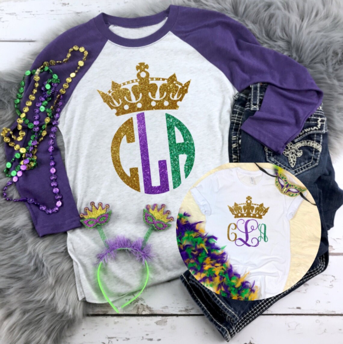 Mardi Gras Monogram Shirt Personalized Mardi Gras Shirt Etsy