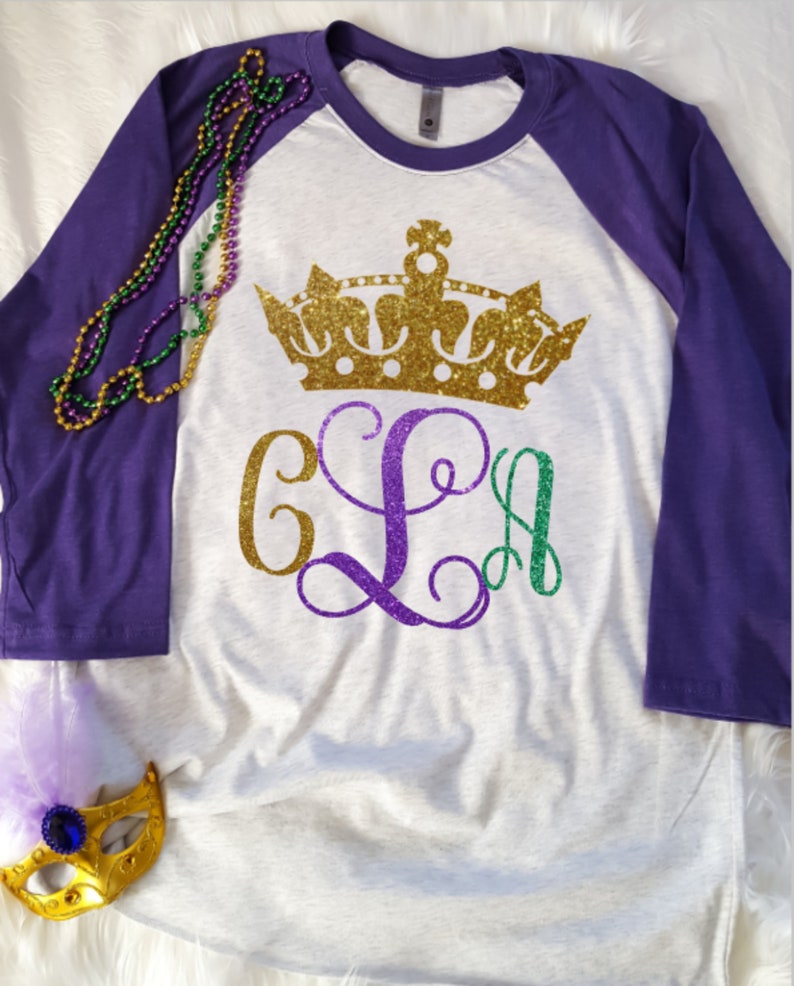 mardi gras monogram shirt