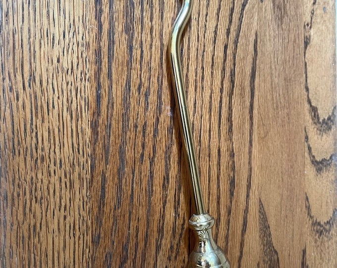 Polished Brass Damper Pull Fire Tool Etsy