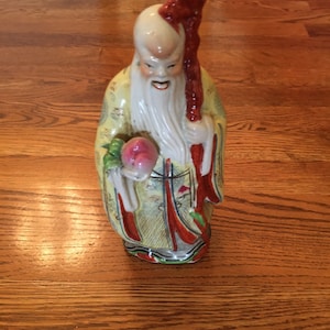 Wonderful Chinese Export Hand Painted Immortals Porcelain Fiqure