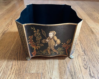 Black and Gold Chinoiserie Planter