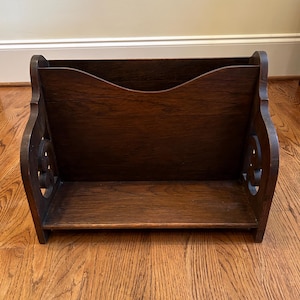 Antique Oak Book Rack c1900 England