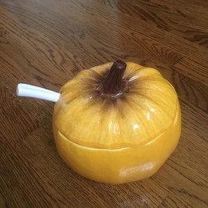Vintage Pumpkin Tureen with Ladle