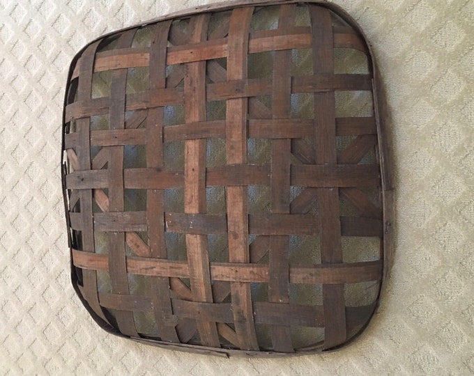Vintage Large Tobacco Basket Etsy