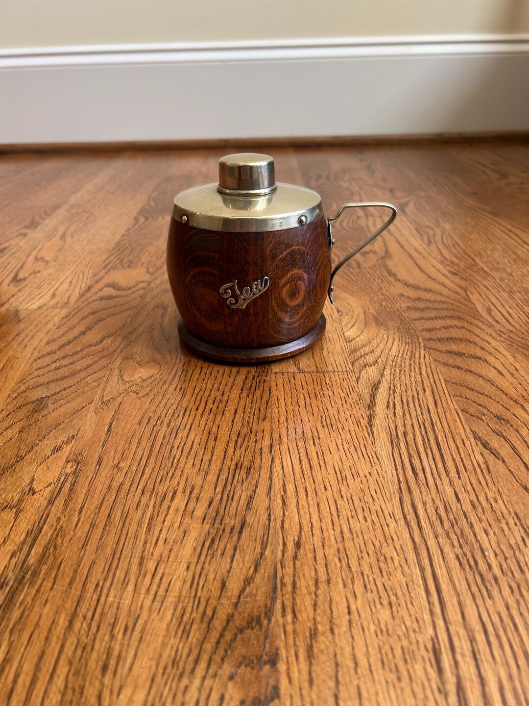 Script Tea Caddy English Oak Tea Caddy With Metallic Script That Says Tea - Etsy