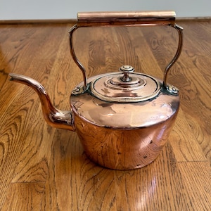 Vintage Copper Tea Kettle c1900 England