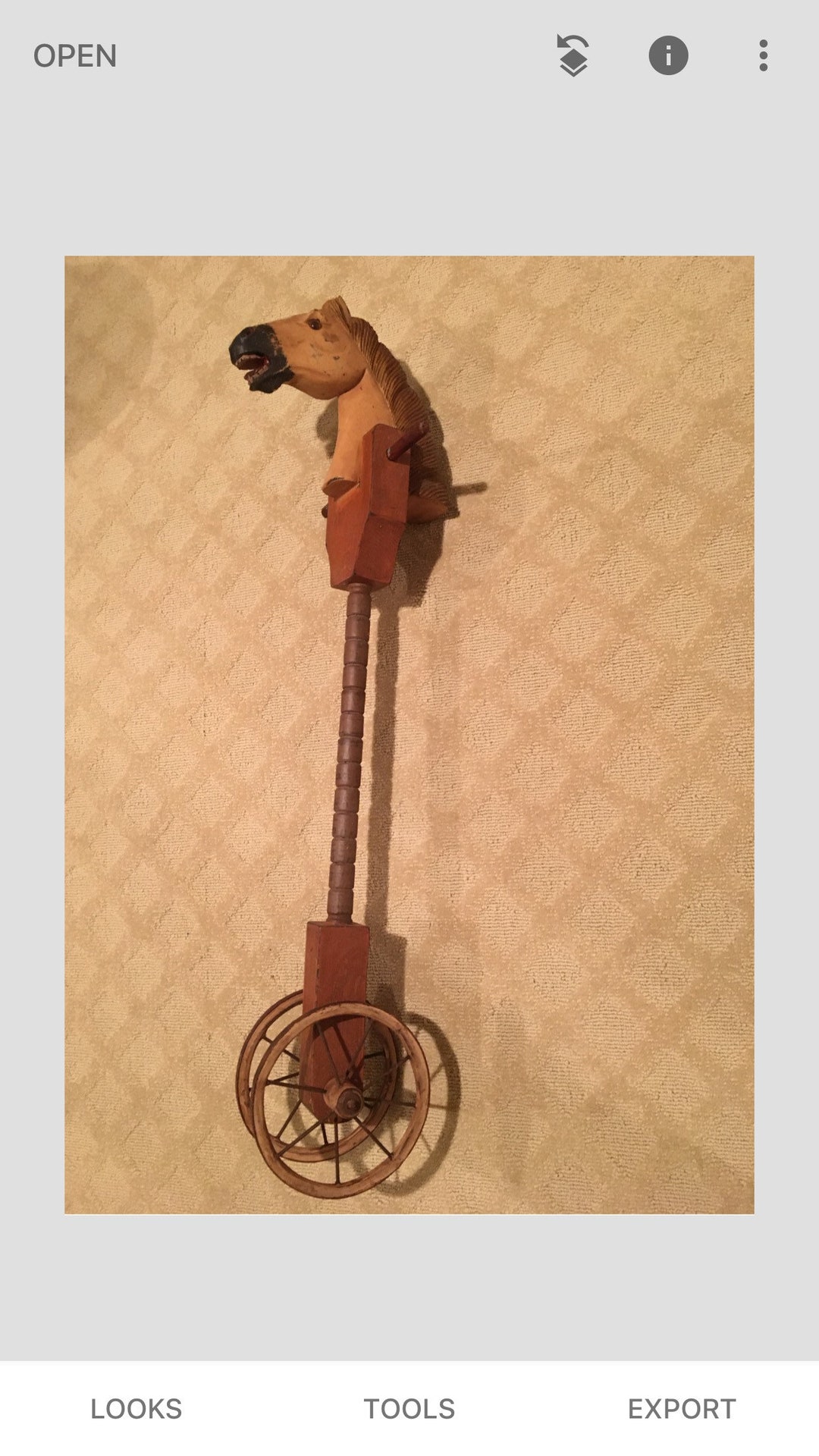 Antique Vintage Wood Stick Hobby Horse Etsy