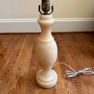 Vintage Alabaster Table Lamp England