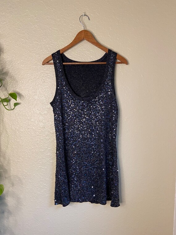 Y2K Sequin Shift Mini Dress - image 5