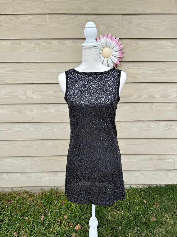 Y2K Sequin Shift Mini Dress - image 2