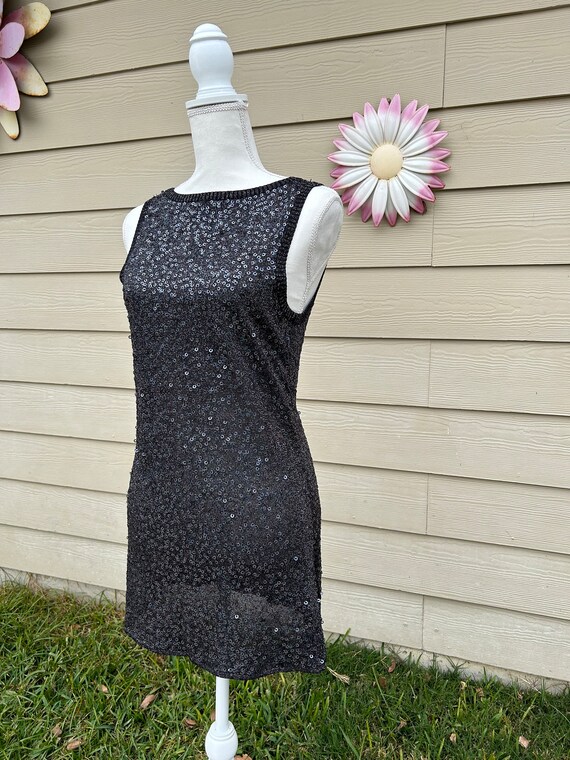 Y2K Sequin Shift Mini Dress - image 10