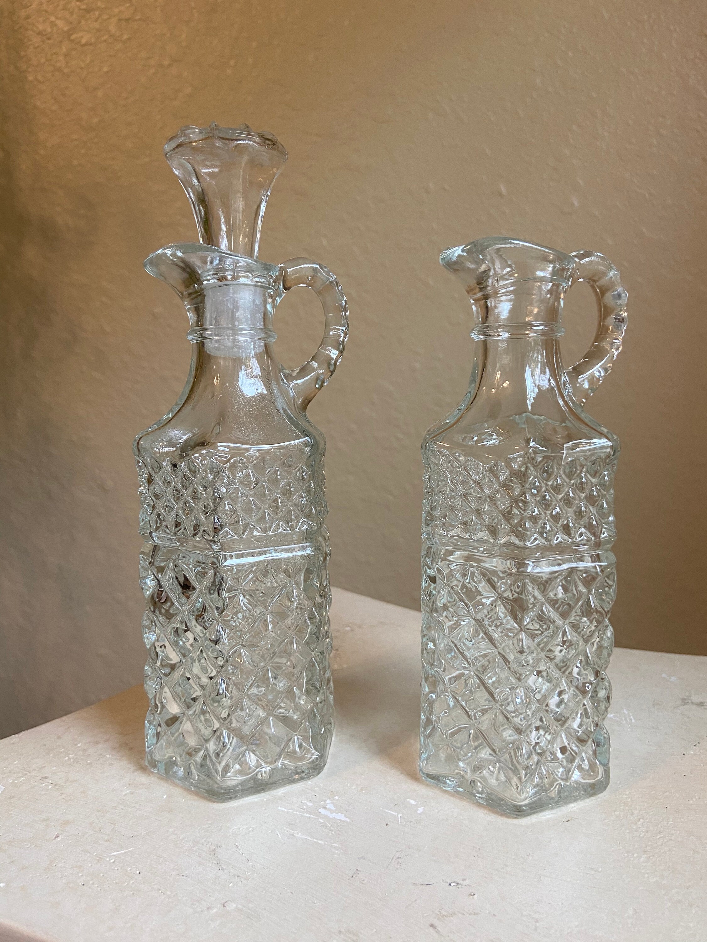 Vintage Lazy Susan Style Cruet Salt and Pepper Shakers Chrome and