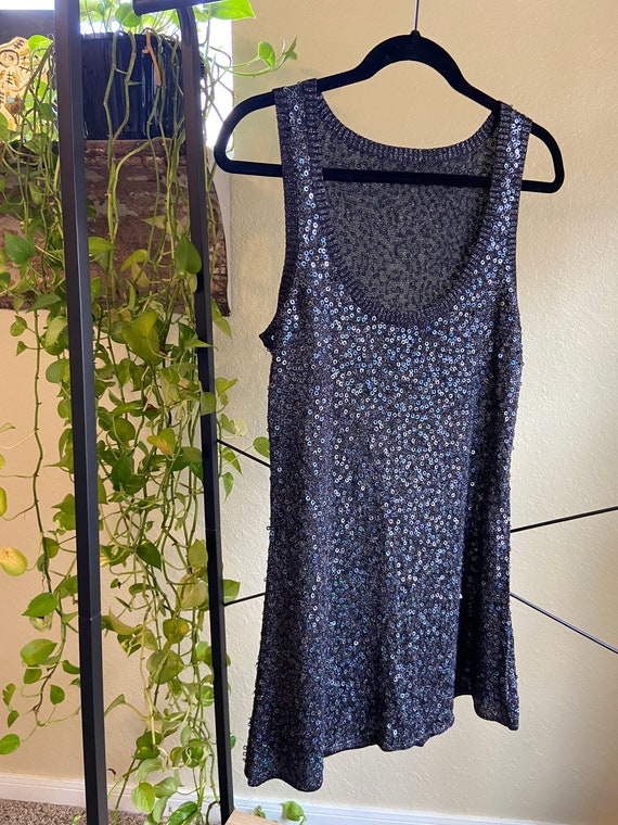 Y2K Sequin Shift Mini Dress - image 7