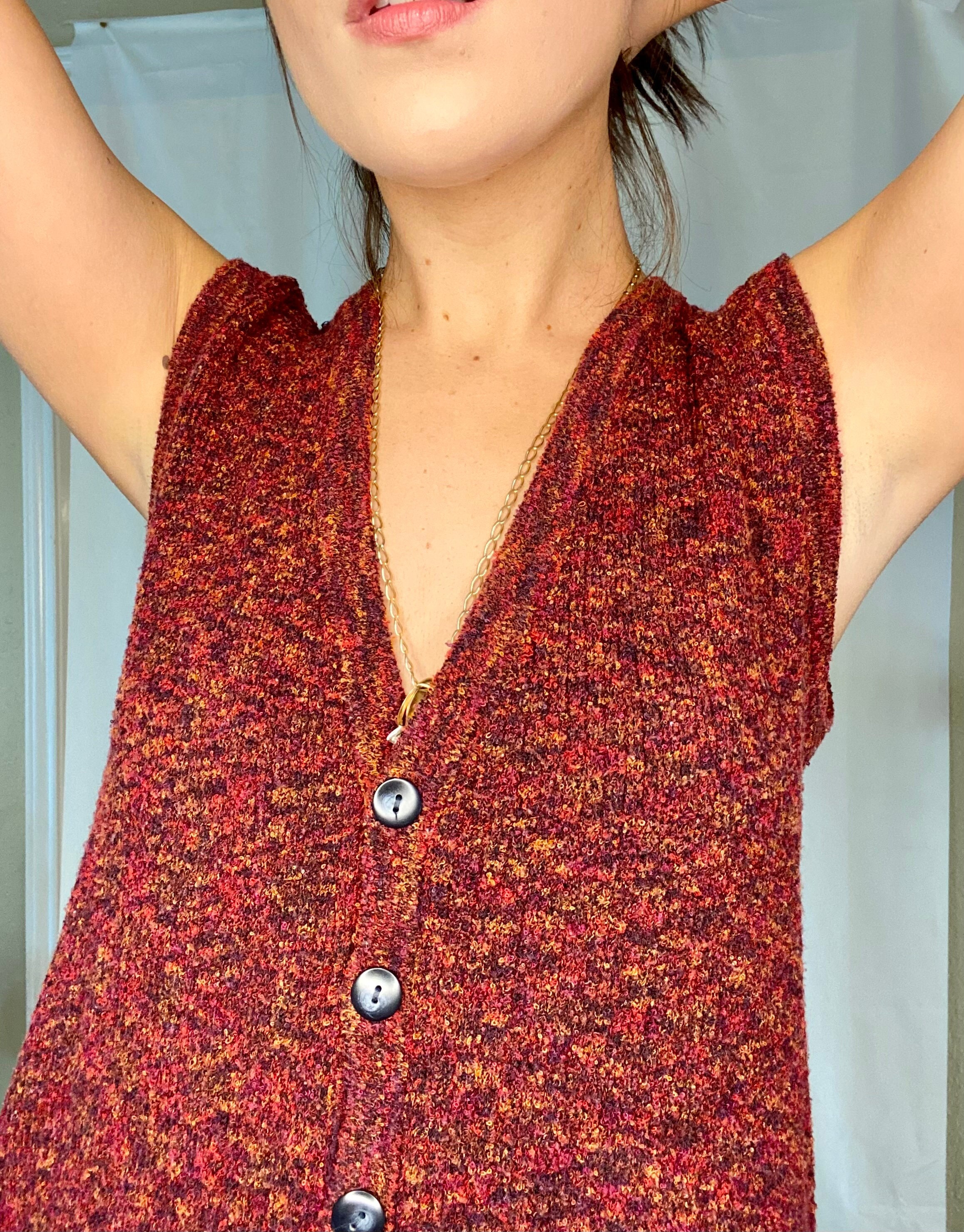 Vintage Multi-knit Vest - Etsy Canada