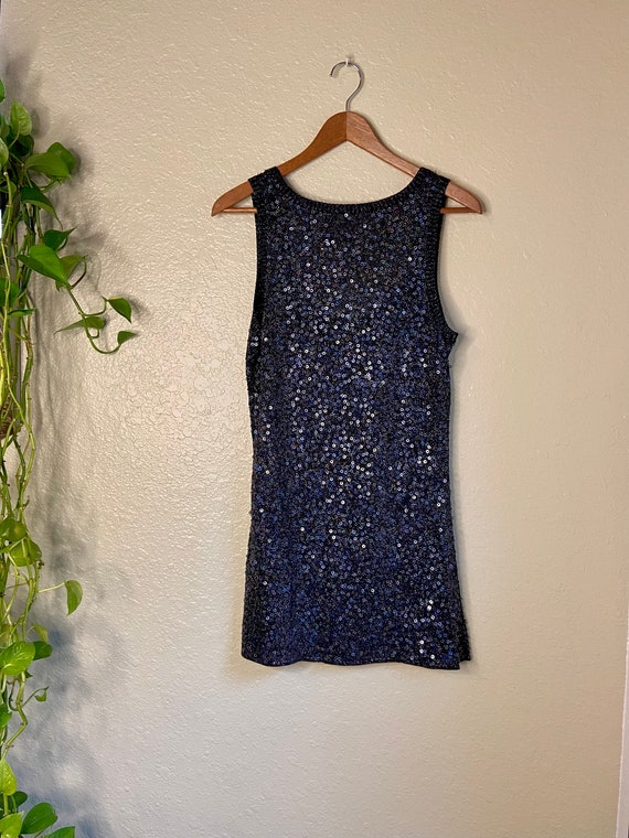 Y2K Sequin Shift Mini Dress - image 3