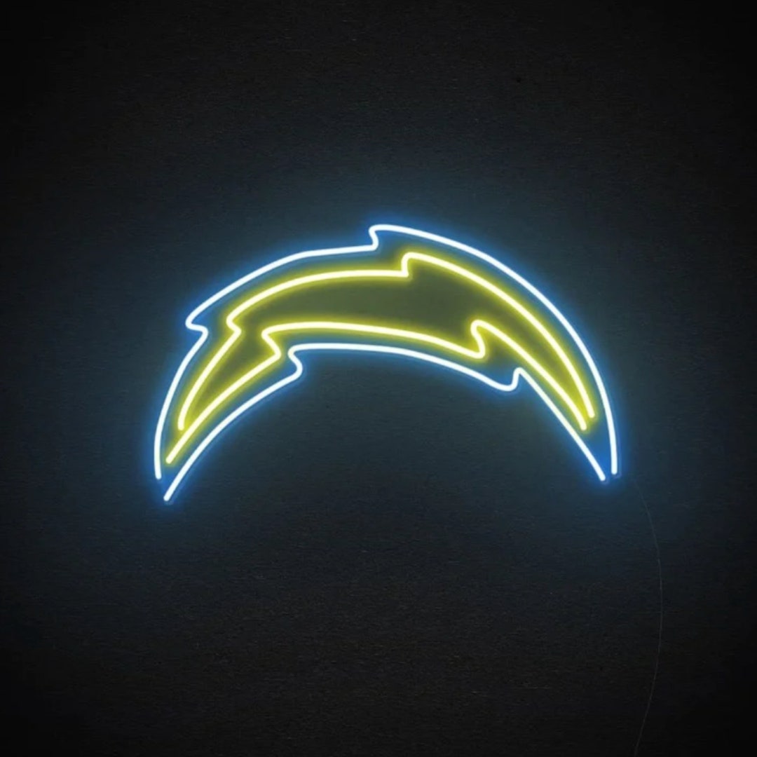 Los Angeles Chargers Neon Sign, Football Sport Sign, NFL Neon Sign, Man Cave Neon Sign, Football