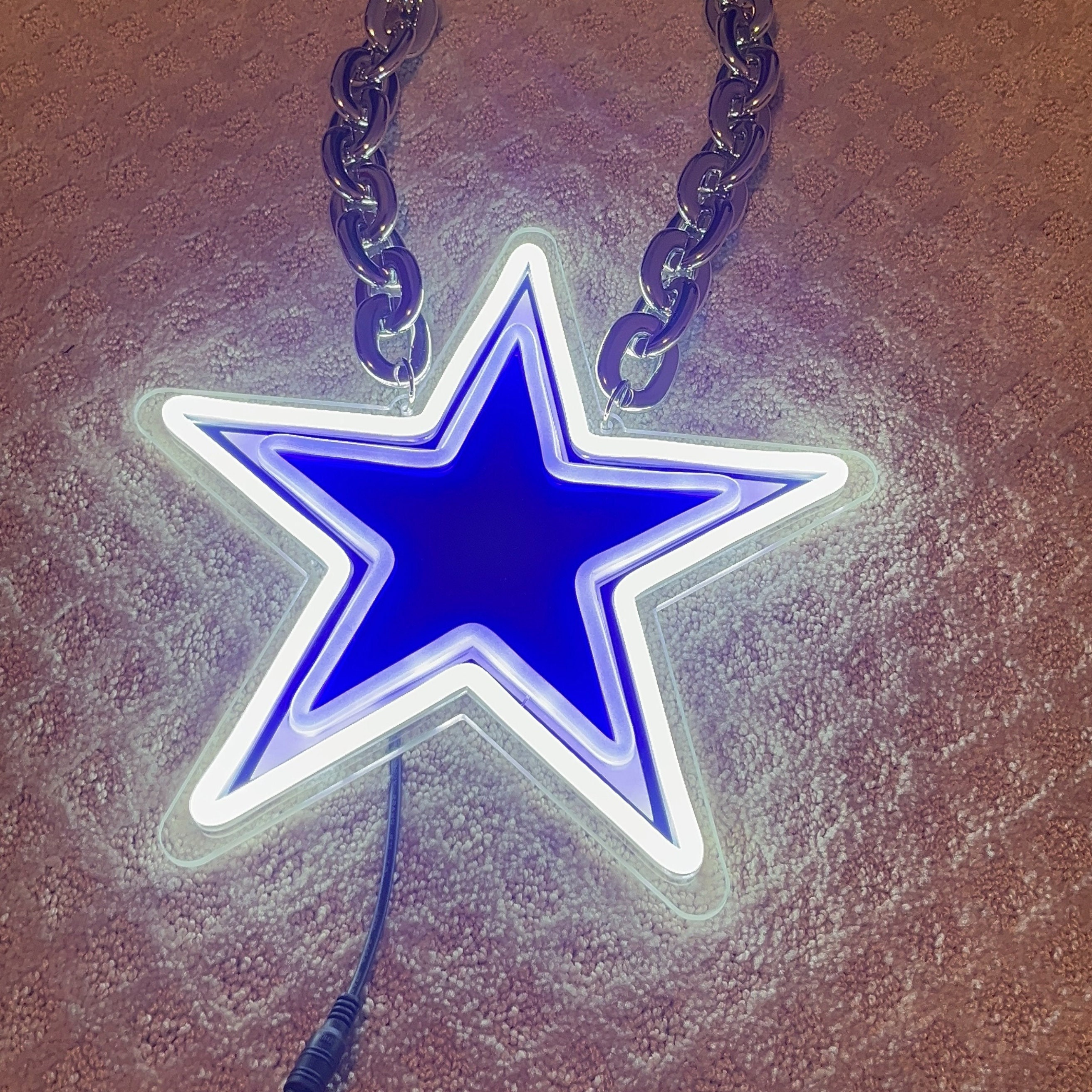 DALLAS COWBOYS BLING NECKLACE PENDANT CZ STAINLESS DOG TAG – Samstagsandmore