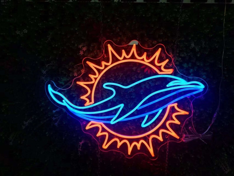Miami Dolphins Neon Sign Football Sport Sign NFL Neon Sign - Etsy