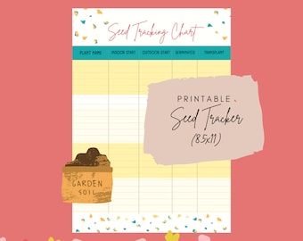 Seed Starter Tracker – Printable Garden Planting Chart (PDF)