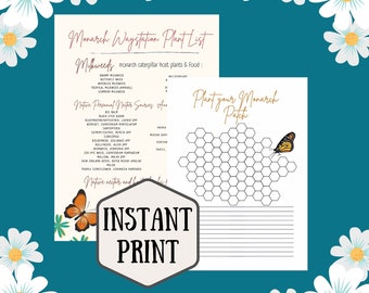 Monarch Waystation Plant List – Garden Planner (PDF Pattern)