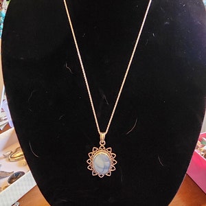 Larimar pendant sterling silver