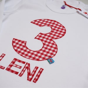 Birthday shirt girls, boys shirt with name, personalized t-shirt, birthday number, children&#39;s number shirt, children&#39;s birthday gift