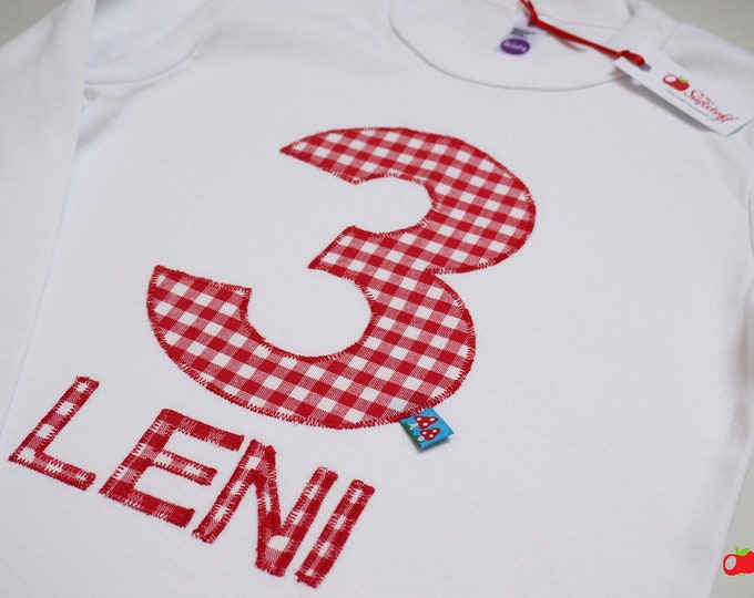 Birthday shirt girls, boys shirt with name, personalized t-shirt, birthday number, children's number shirt, children's birthday gift