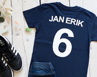 Camisa de futebol de aniversário para meninos, número da camisa, futebol de aniversário infantil, camisa de aniversário, camisa de futebol infantil, presente para fã de futebol