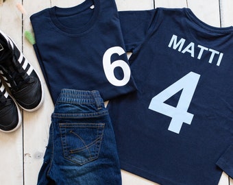 Football birthday shirt, jersey personalized, football shirt, children's birthday boy, T-shirt birthday name & number, football fan gift