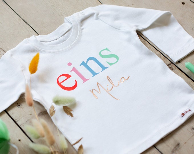Personalized birthday shirt for children, birthday shirt for boys and girls, T-shirt with number 1, 2, 3, 4, 5, 6, 7, 8... Statement shirt,