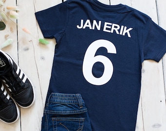 Football jersey, birthday shirt boy girl, football shirt, birthday tshirt, t-shirt name number, 1, 2, 3, 4, 5, 6, 7, 8, 9, 10, 11, 12